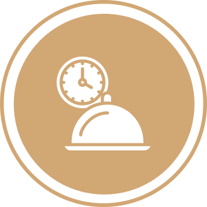 Meal Preparation A clock is shown on top of a dome.